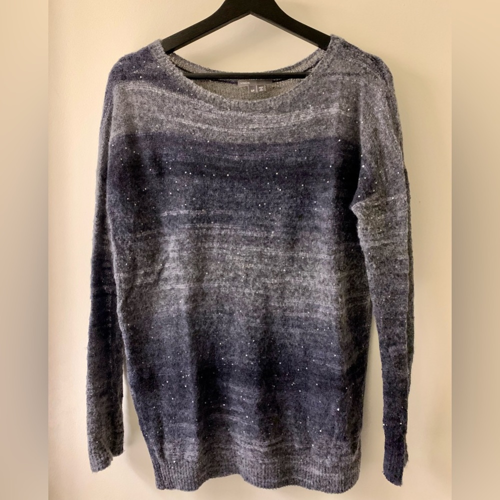 Vince Women’s Grey Ombré Sweater with Sequins
